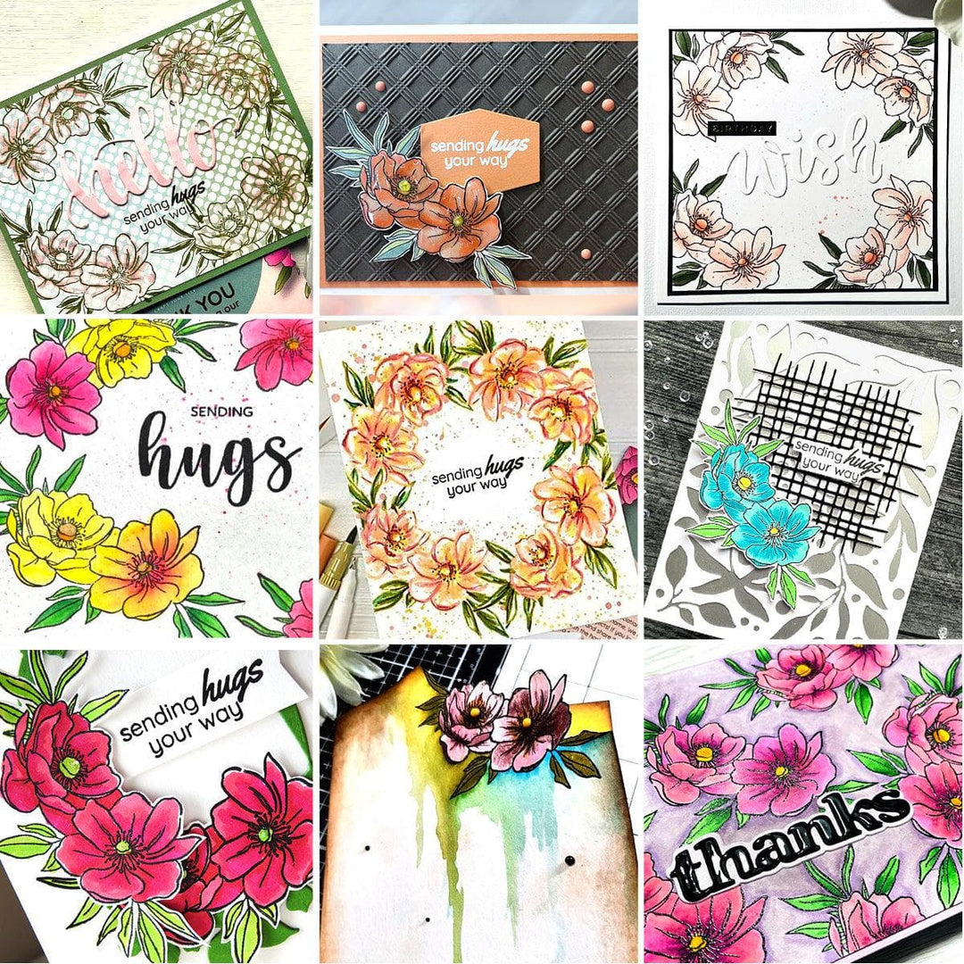 Part A-Glitz Art Craft Co.,LTD Dies A Gift for You - Sending Hugs Die Set