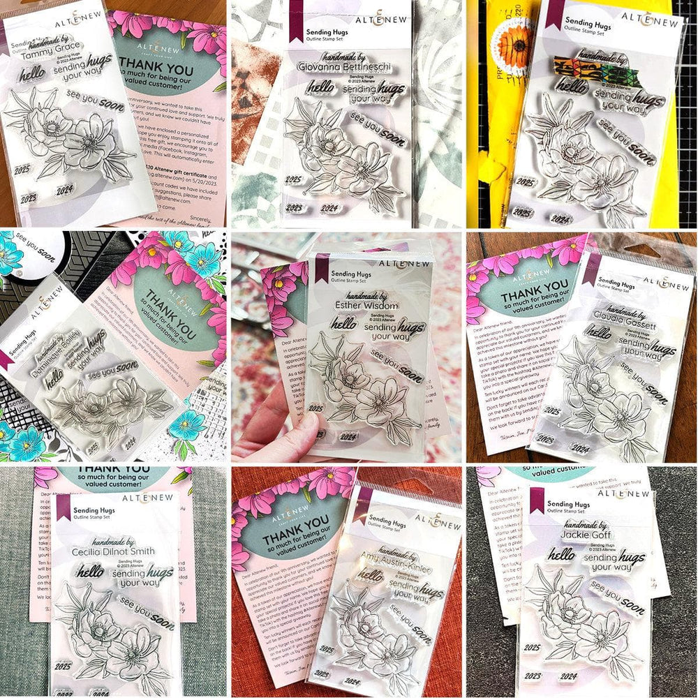 Part A-Glitz Art Craft Co.,LTD Dies A Gift for You - Sending Hugs Die Set