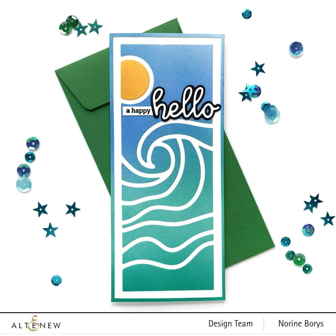 Part A-Glitz Art Craft Co.,LTD Dies Abstract Seascape Slim Cover Die