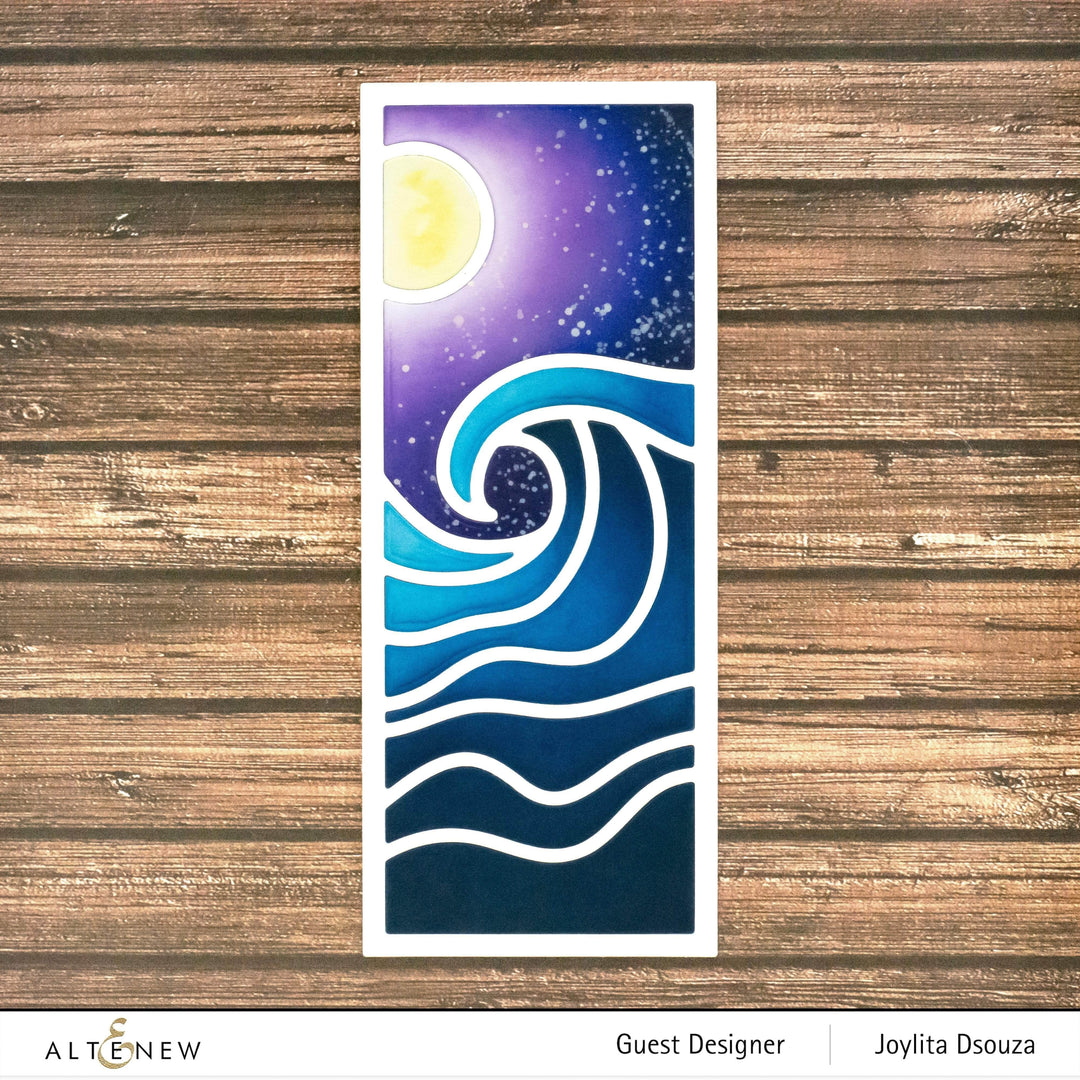 Part A-Glitz Art Craft Co.,LTD Dies Abstract Seascape Slim Cover Die