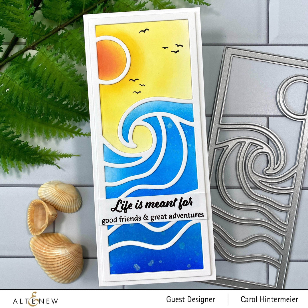 Part A-Glitz Art Craft Co.,LTD Dies Abstract Seascape Slim Cover Die