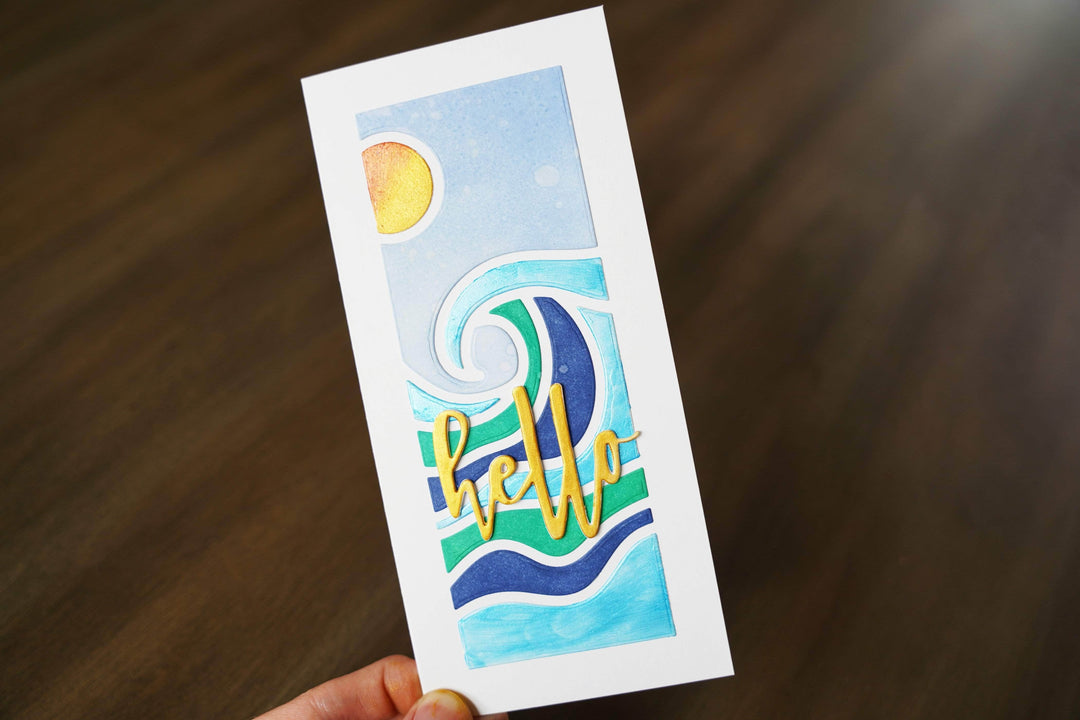 Part A-Glitz Art Craft Co.,LTD Dies Abstract Seascape Slim Cover Die