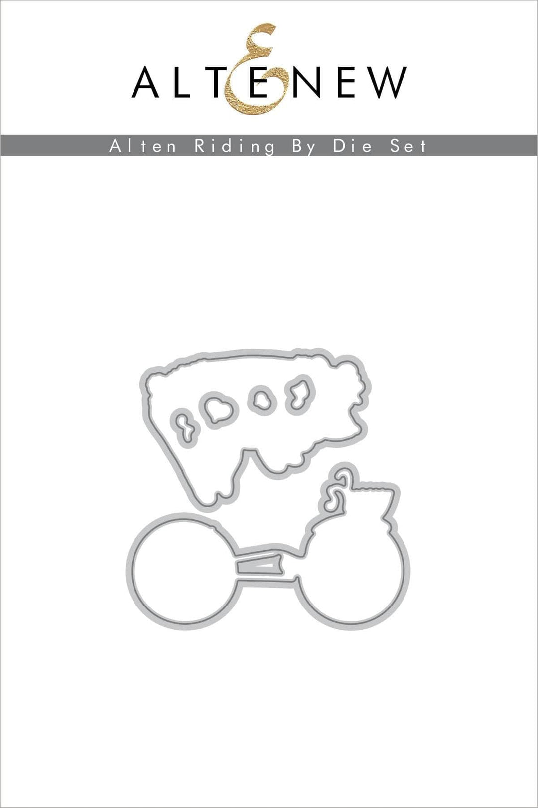 Altenew Alten Riding By Die Set featuring metal dies for crafting and scrapbooking projects.