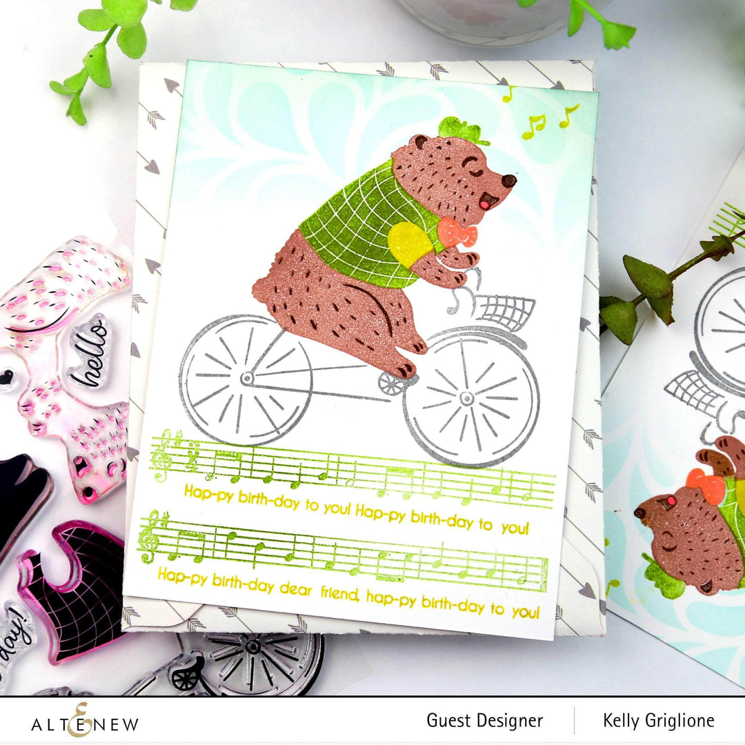 Altenew Alten Riding By Die Set featuring metal dies for cutting and crafting, with intricate horse riding-themed designs.