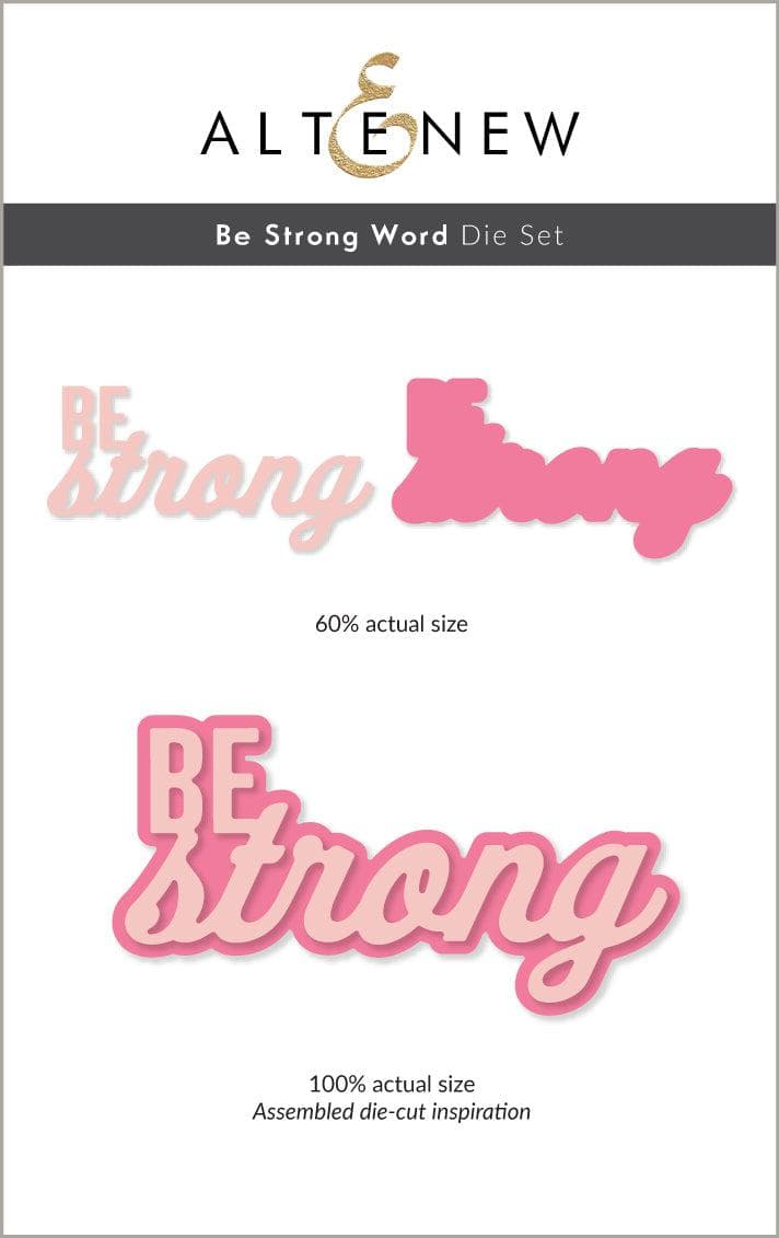 Be Strong Word Die Set