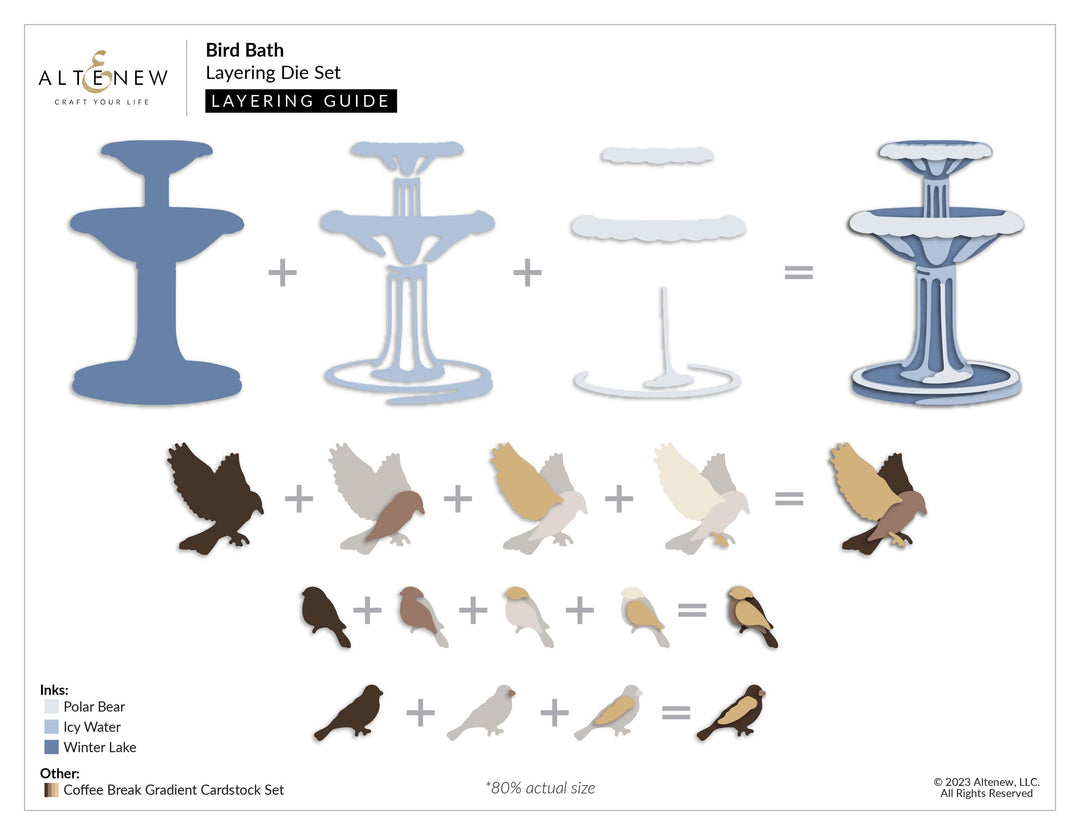 Part A-Glitz Art Craft Co.,LTD Dies Bird Bath Layering Die Set