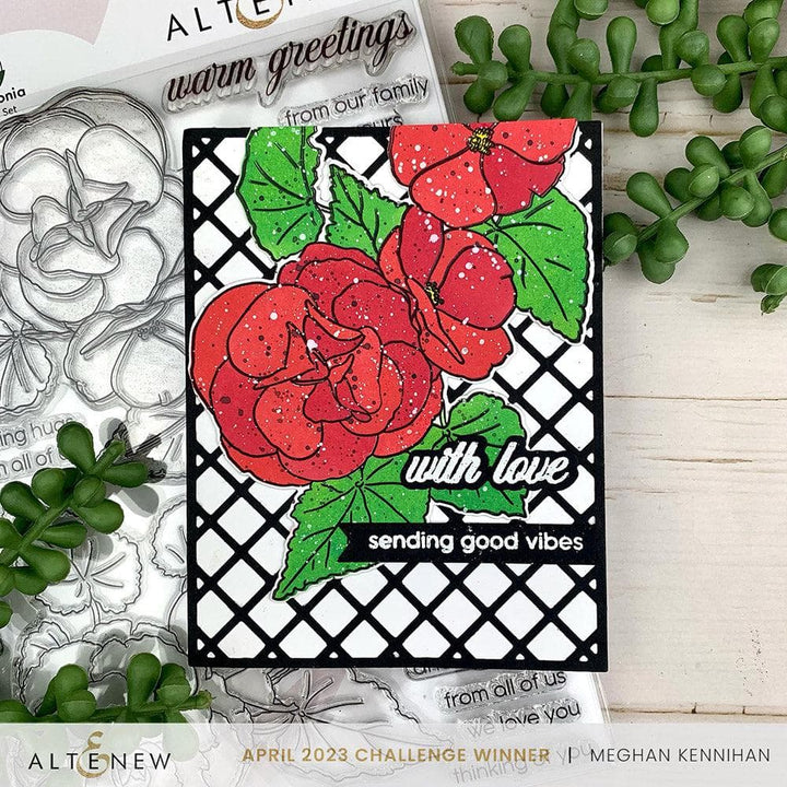 Part A-Glitz Art Craft Co.,LTD Dies Build-A-Garden: Frilly Begonia Add-on Die Set