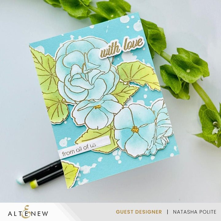 Part A-Glitz Art Craft Co.,LTD Dies Build-A-Garden: Frilly Begonia Add-on Die Set