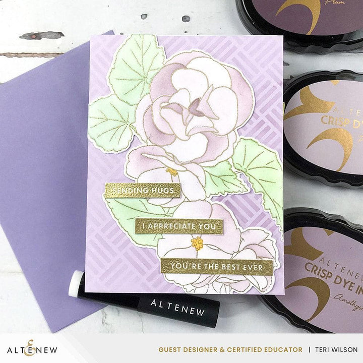 Part A-Glitz Art Craft Co.,LTD Dies Build-A-Garden: Frilly Begonia Add-on Die Set