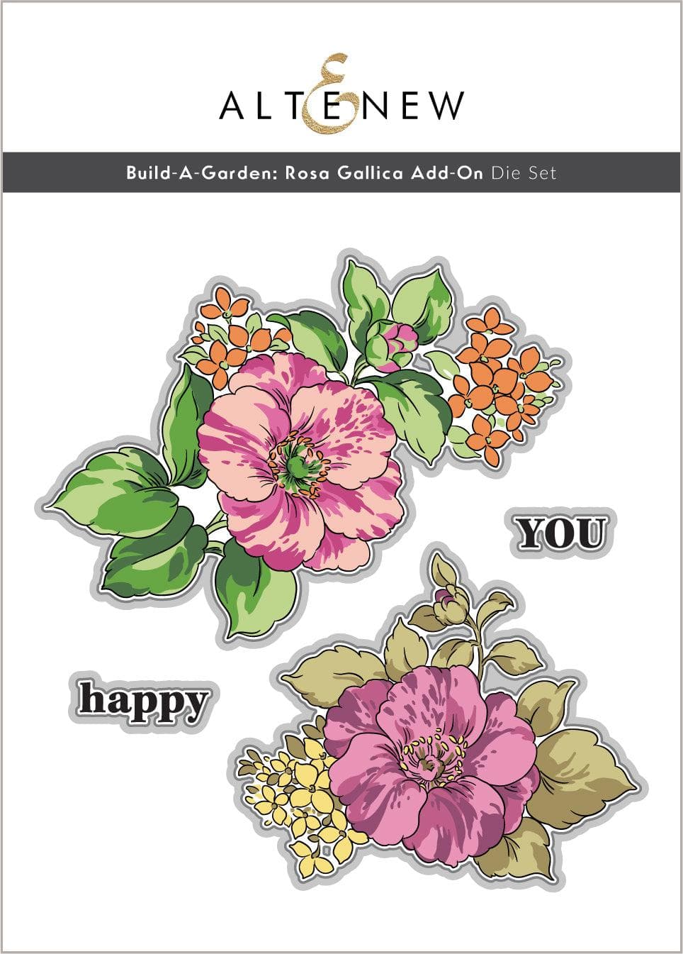 Part A-Glitz Art Craft Co.,LTD Dies Build-A-Garden: Rosa Gallica Add-On Die Set
