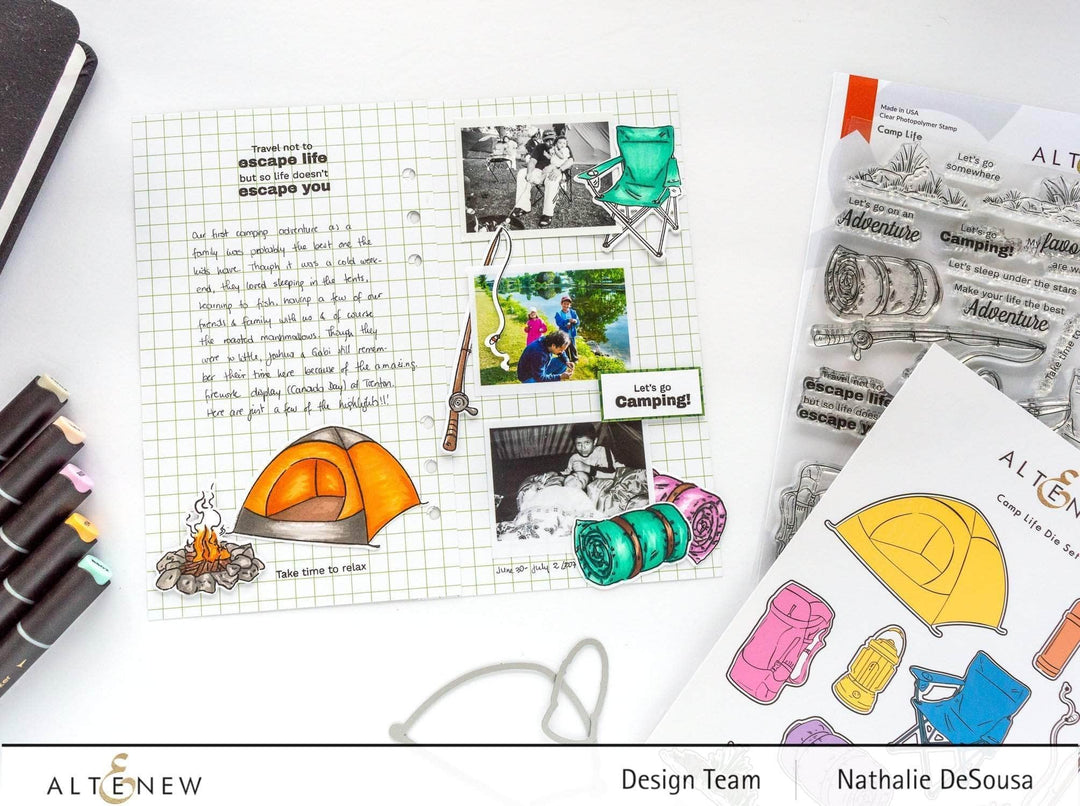 Part A-Glitz Art Craft Co.,LTD Dies Camp Life Die Set
