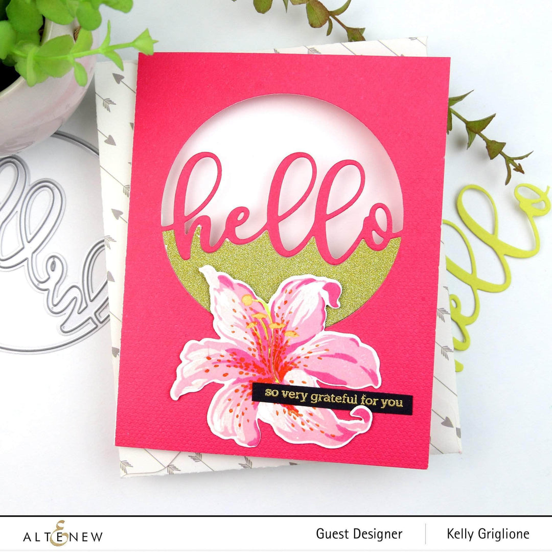 Part A-Glitz Art Craft Co.,LTD Dies Circled Greetings: Hello Die
