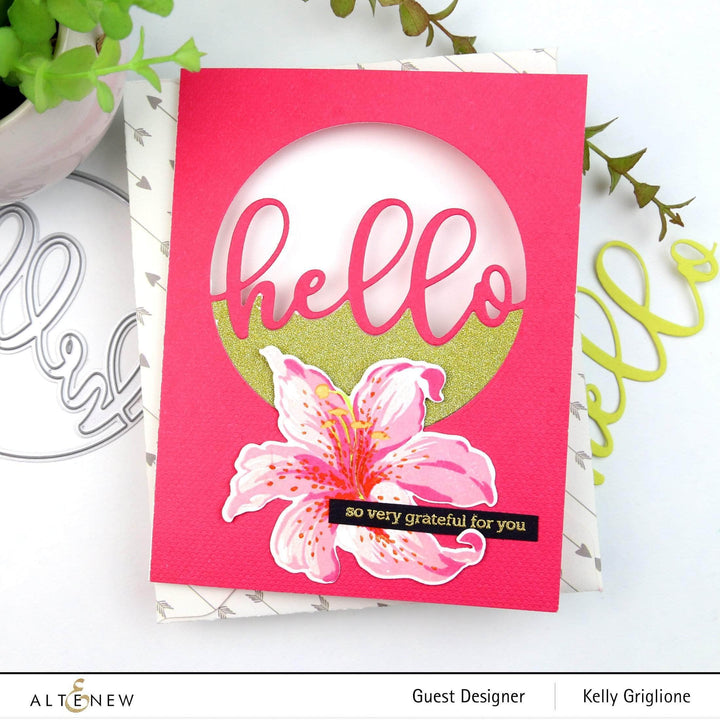 Part A-Glitz Art Craft Co.,LTD Dies Circled Greetings: Hello Die