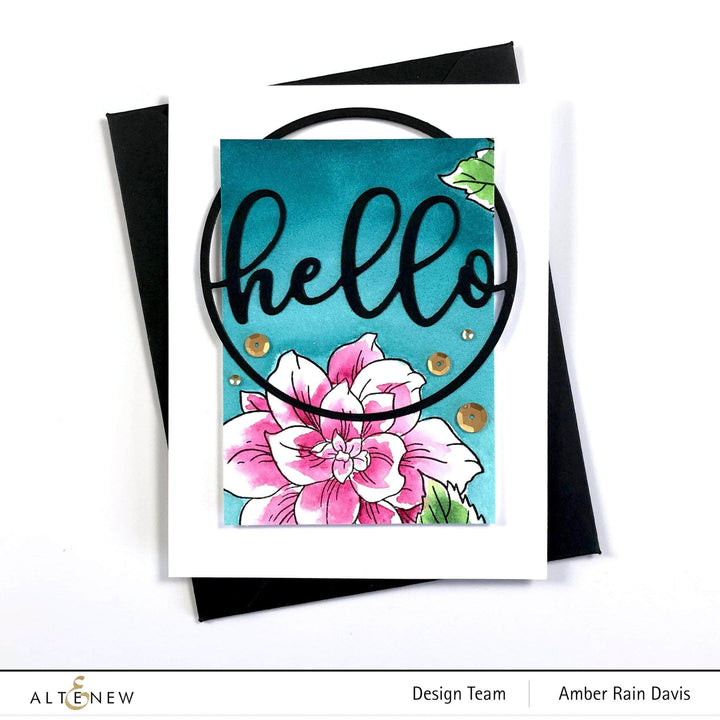 Part A-Glitz Art Craft Co.,LTD Dies Circled Greetings: Hello Die