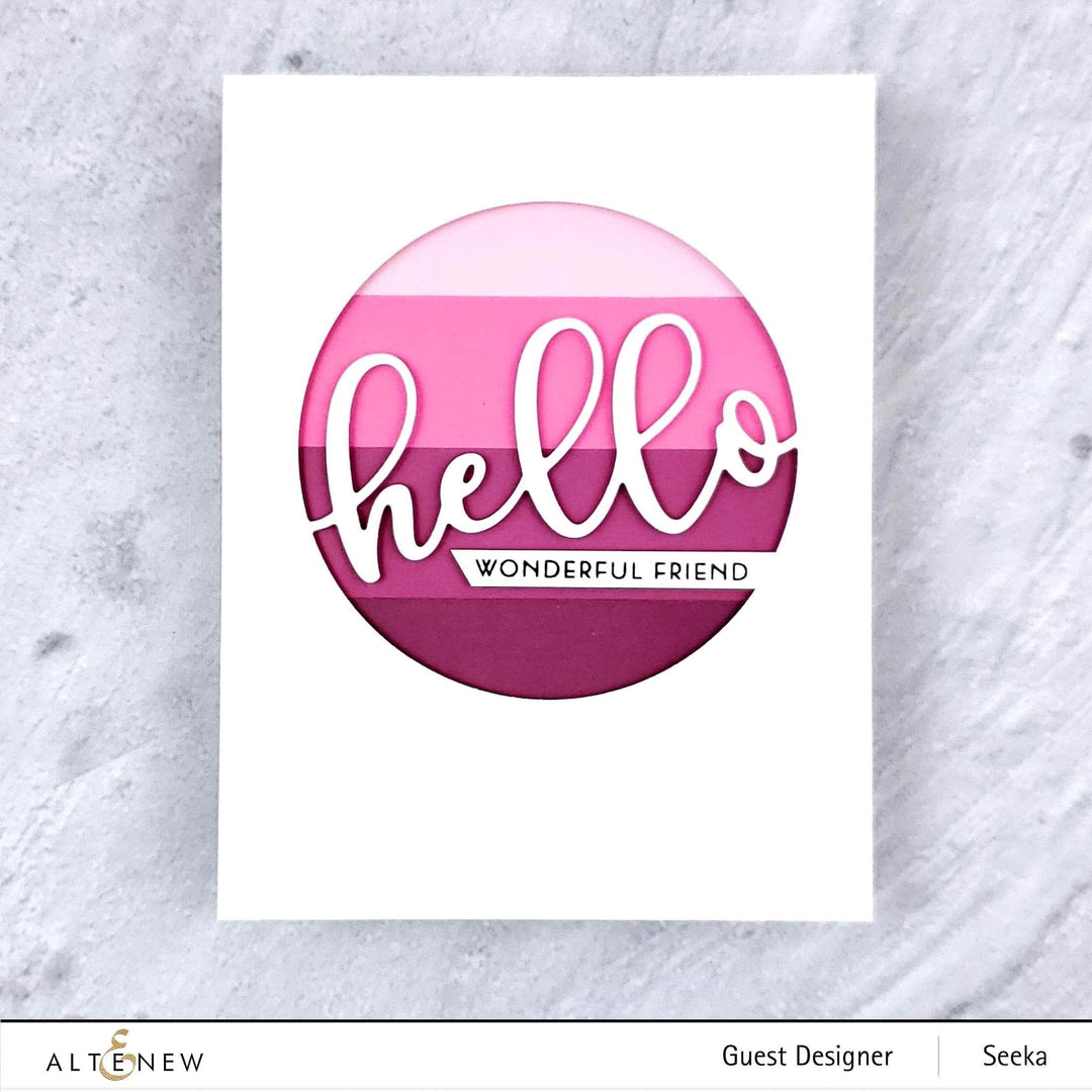 Part A-Glitz Art Craft Co.,LTD Dies Circled Greetings: Hello Die