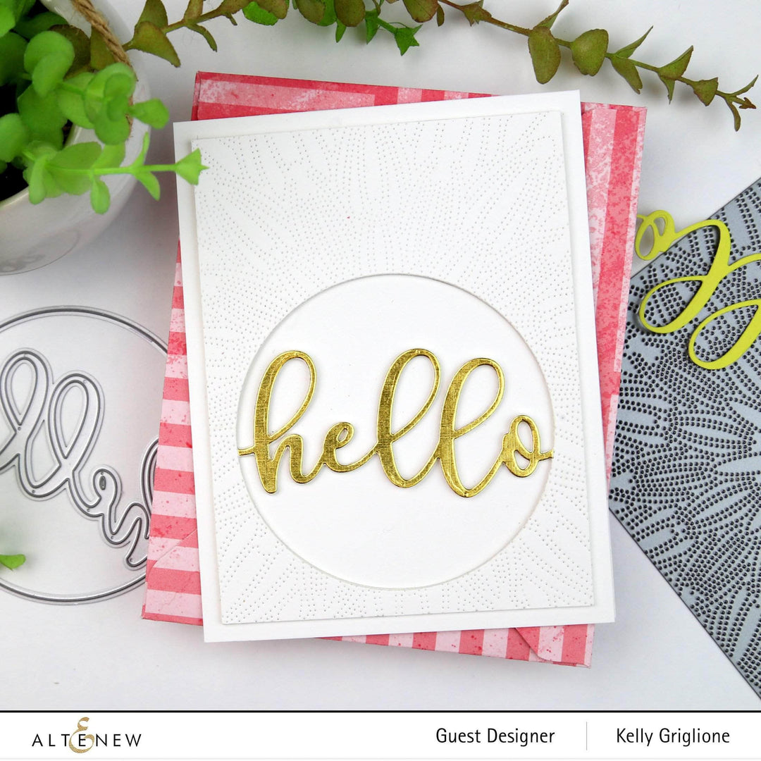 Part A-Glitz Art Craft Co.,LTD Dies Circled Greetings: Hello Die
