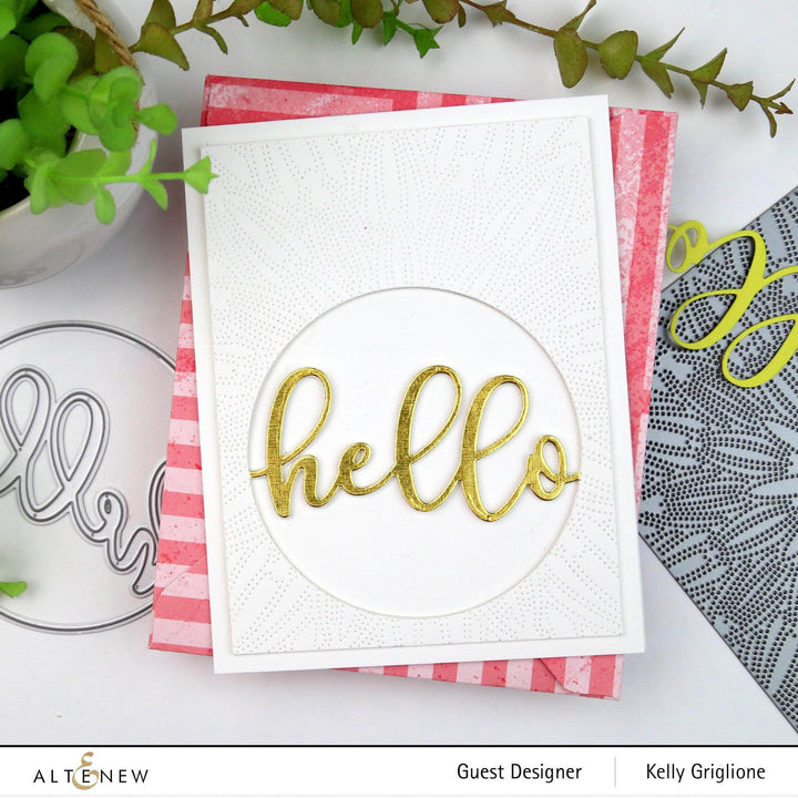 Part A-Glitz Art Craft Co.,LTD Dies Circled Greetings: Hello Die