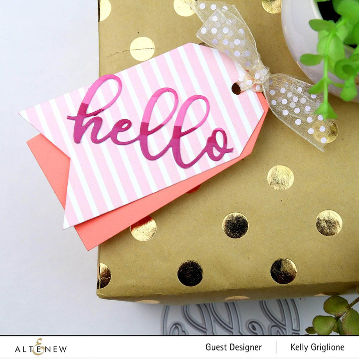 Part A-Glitz Art Craft Co.,LTD Dies Circled Greetings: Hello Die