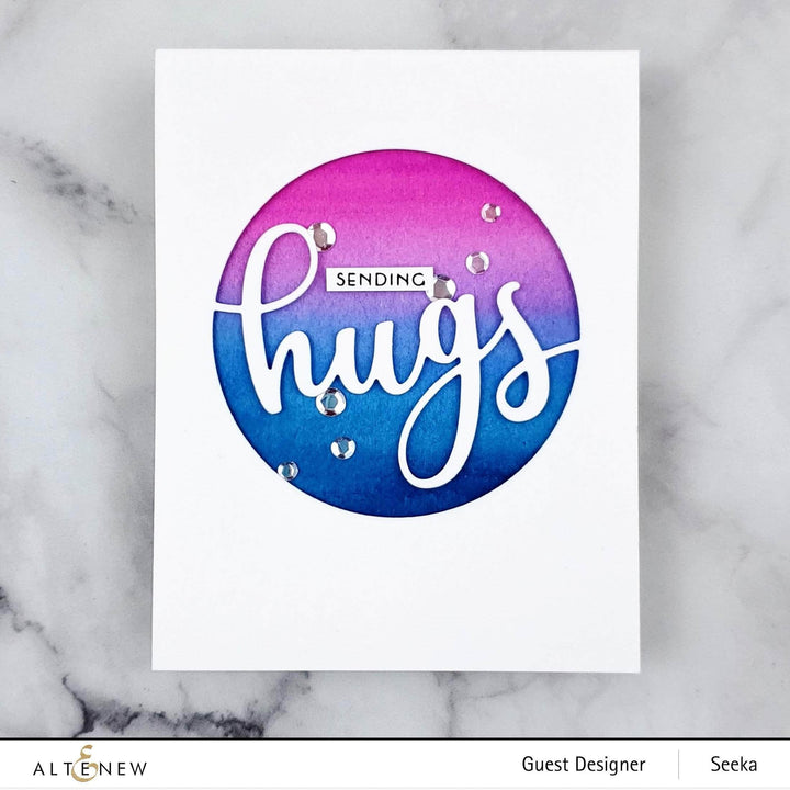 Part A-Glitz Art Craft Co.,LTD Dies Circled Greetings: Hugs Die