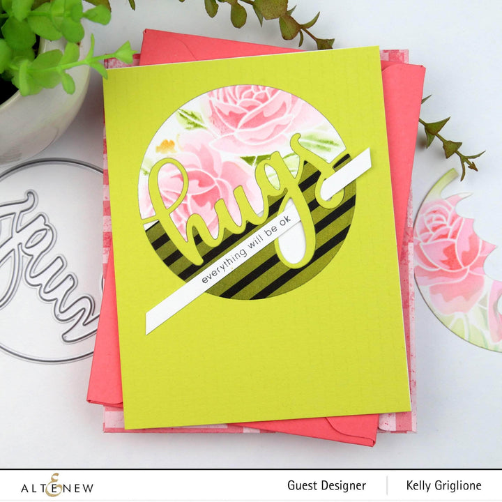 Part A-Glitz Art Craft Co.,LTD Dies Circled Greetings: Hugs Die