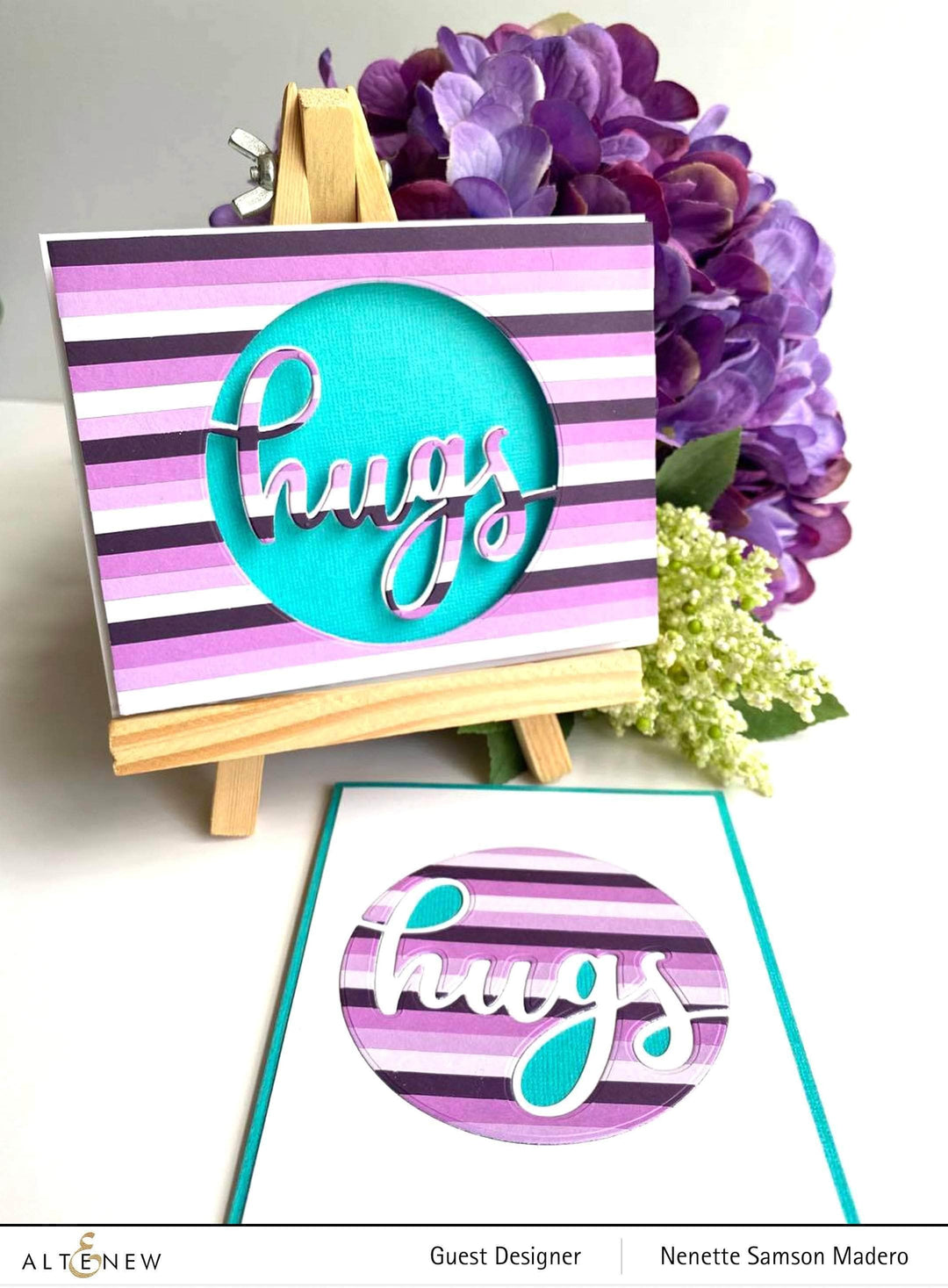 Part A-Glitz Art Craft Co.,LTD Dies Circled Greetings: Hugs Die