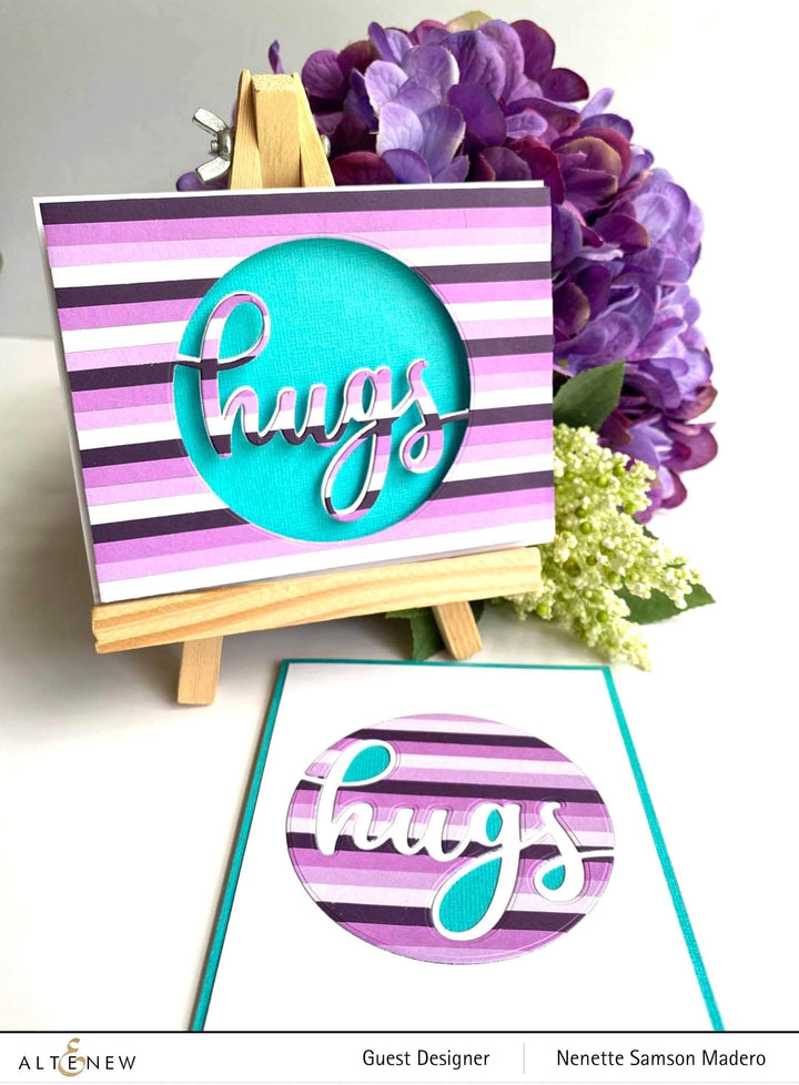 Part A-Glitz Art Craft Co.,LTD Dies Circled Greetings: Hugs Die