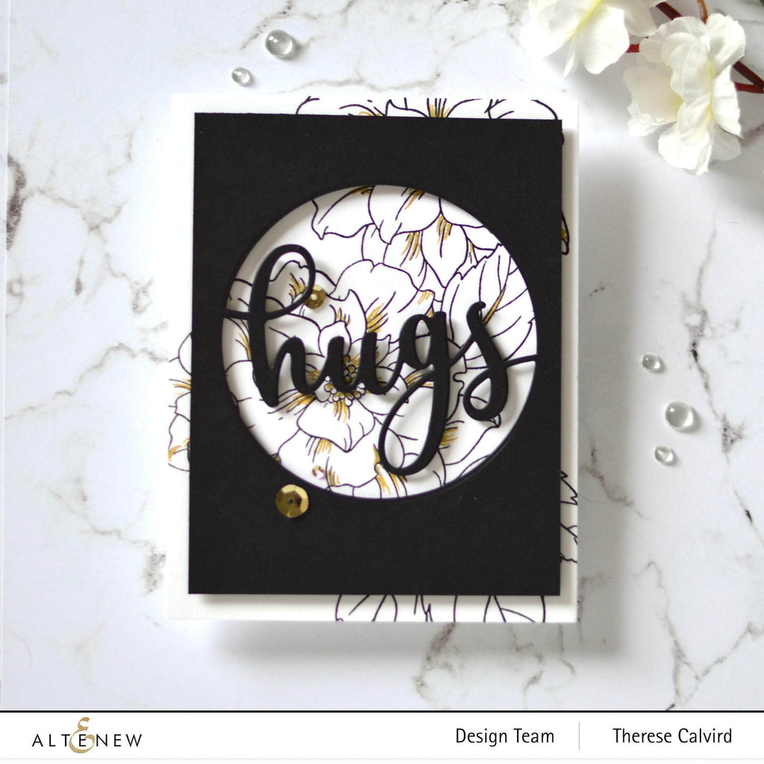 Part A-Glitz Art Craft Co.,LTD Dies Circled Greetings: Hugs Die