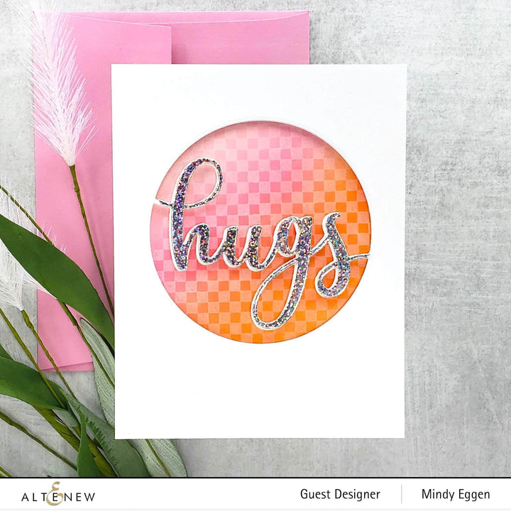 Part A-Glitz Art Craft Co.,LTD Dies Circled Greetings: Hugs Die