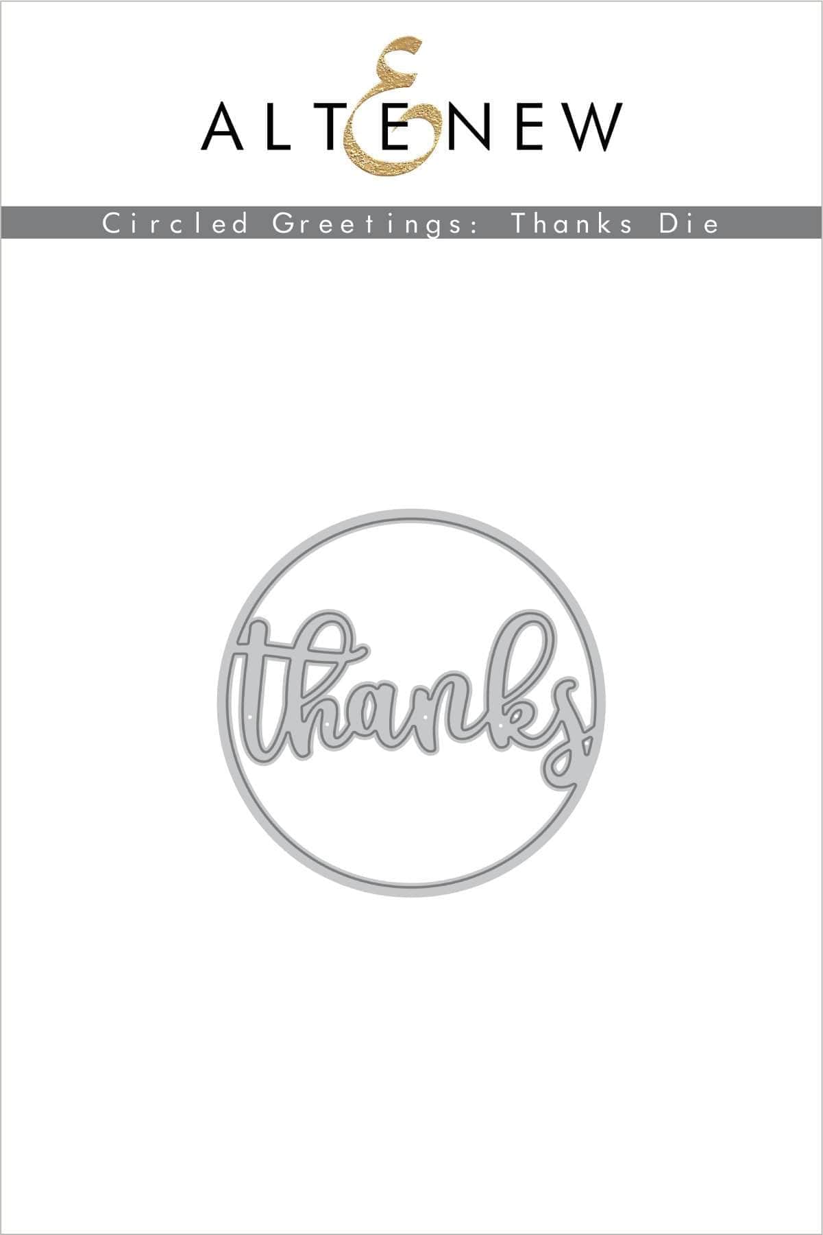 Part A-Glitz Art Craft Co.,LTD Dies Circled Greetings: Thanks Die