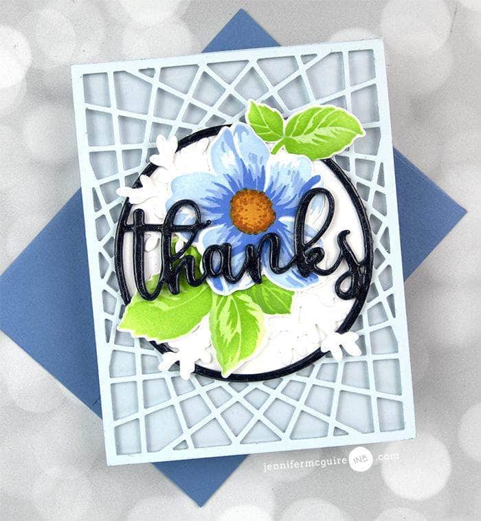 Part A-Glitz Art Craft Co.,LTD Dies Circled Greetings: Thanks Die