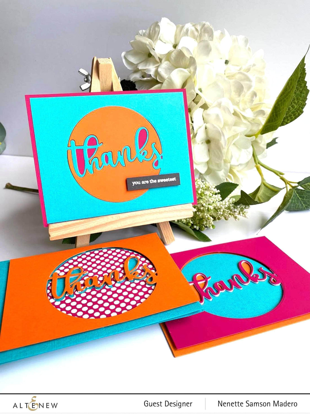 Part A-Glitz Art Craft Co.,LTD Dies Circled Greetings: Thanks Die