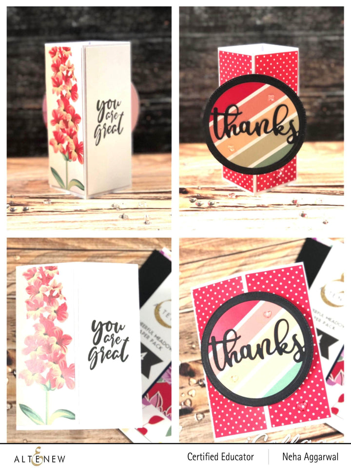 Part A-Glitz Art Craft Co.,LTD Dies Circled Greetings: Thanks Die