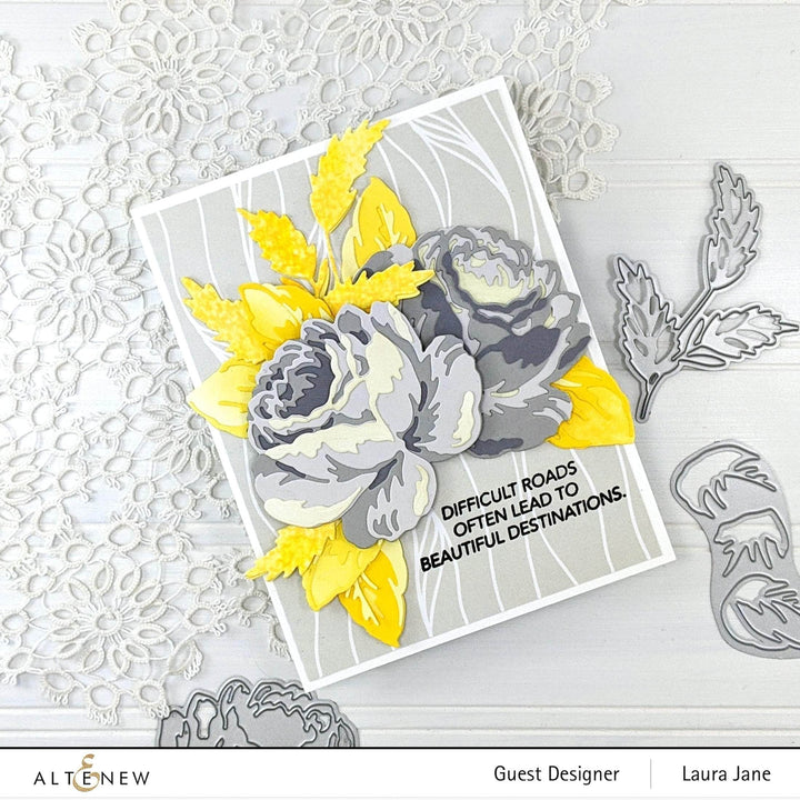 Part A-Glitz Art Craft Co.,LTD Dies Craft-A-Flower: Antique Rose Layering Die Set