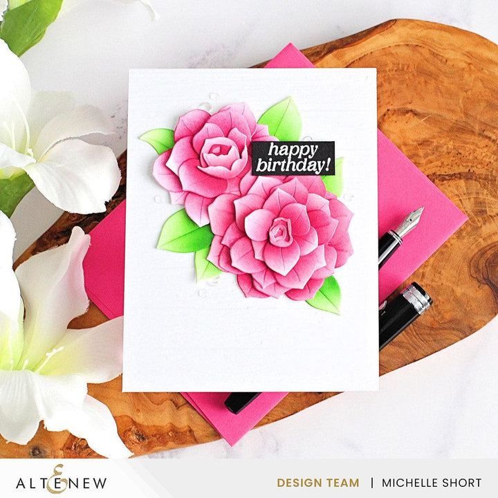 Craft-A-Flower: April Kiss Camellia Layering Die Set