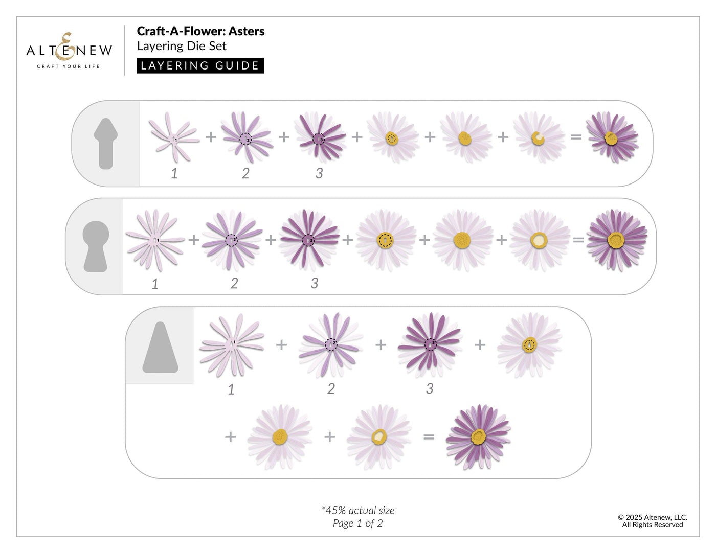 Craft-A-Flower: Asters Layering Die Set