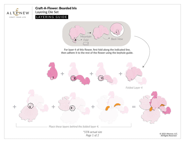 Craft-A-Flower: Bearded Iris Layering Die Set