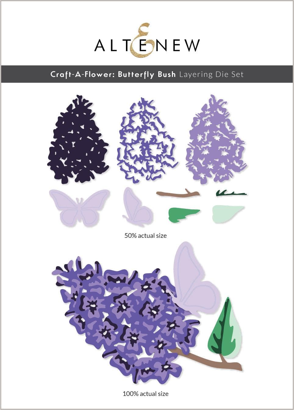Part A-Glitz Art Craft Co.,LTD Dies Craft-A-Flower: Butterfly Bush Layering Die Set