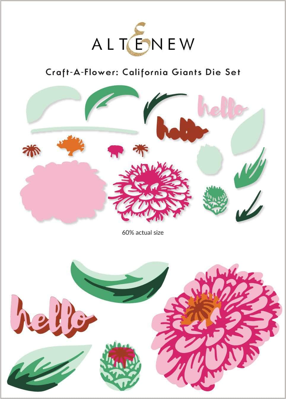 Part A-Glitz Art Craft Co.,LTD Dies Craft-A-Flower: California Giants Layering Die Set