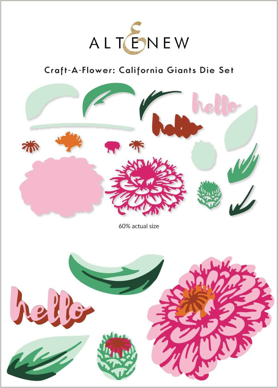 Part A-Glitz Art Craft Co.,LTD Dies Craft-A-Flower: California Giants Layering Die Set