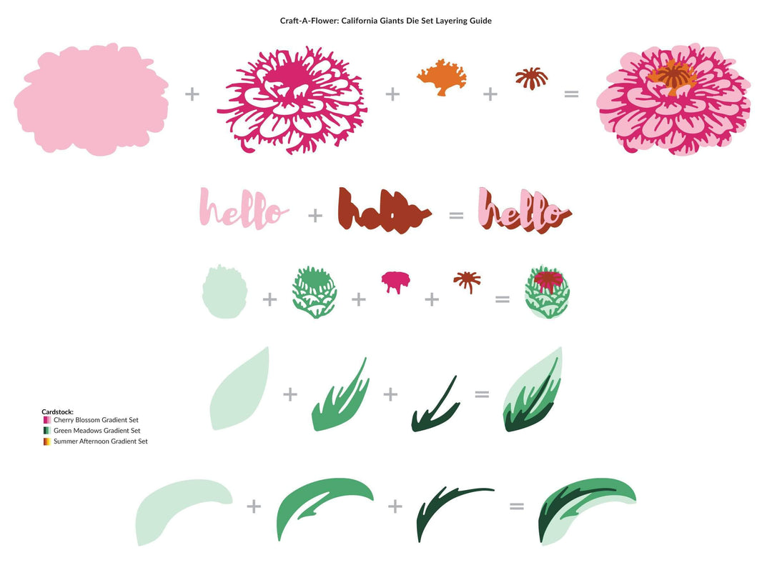 Part A-Glitz Art Craft Co.,LTD Dies Craft-A-Flower: California Giants Layering Die Set
