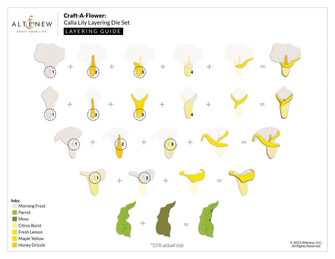 Part A-Glitz Art Craft Co.,LTD Dies Craft-A-Flower: Calla Lily Layering Die Set