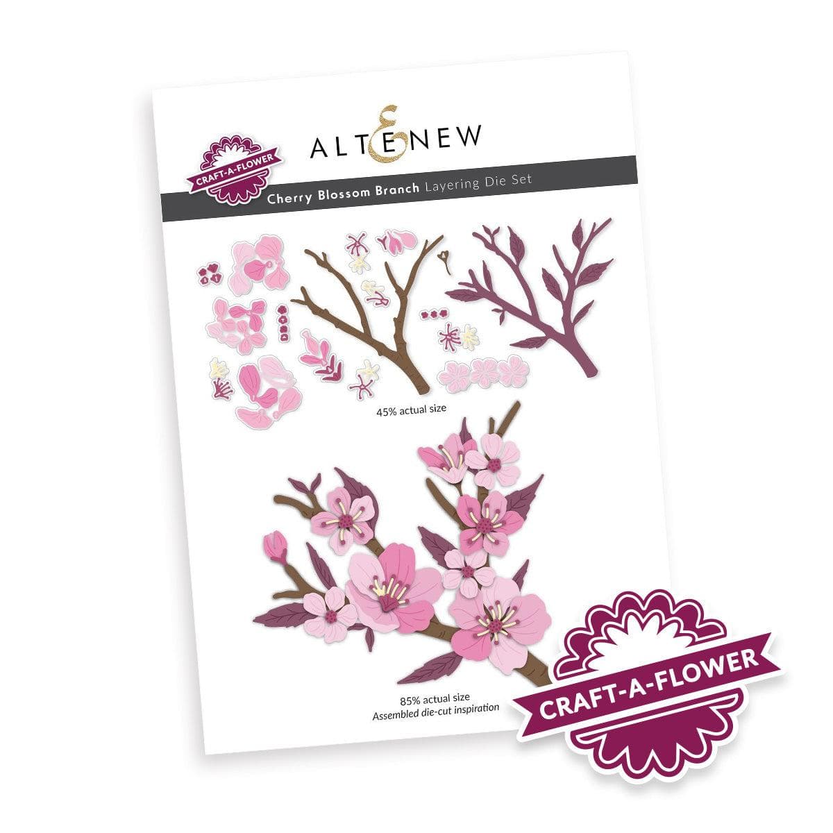 Craft-A-Flower: Cherry Blossom Branch Layering Die Set | Altenew