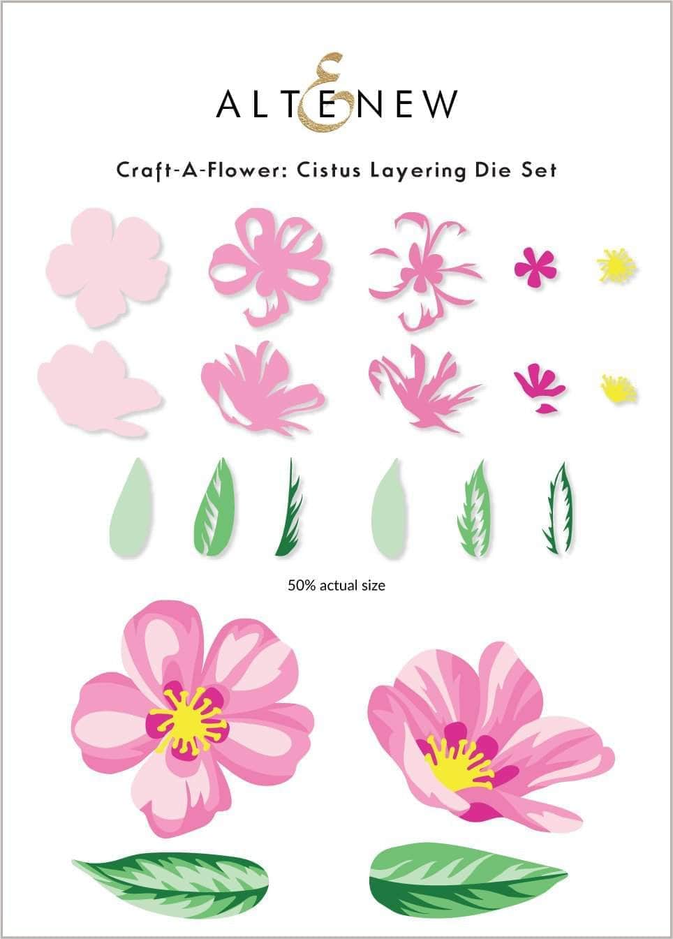 Part A-Glitz Art Craft Co.,LTD Dies Craft-A-Flower: Cistus Layering Die Set