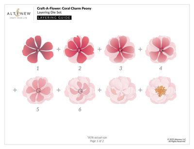 Craft-A-Flower: Coral Charm Peony Layering Die Set