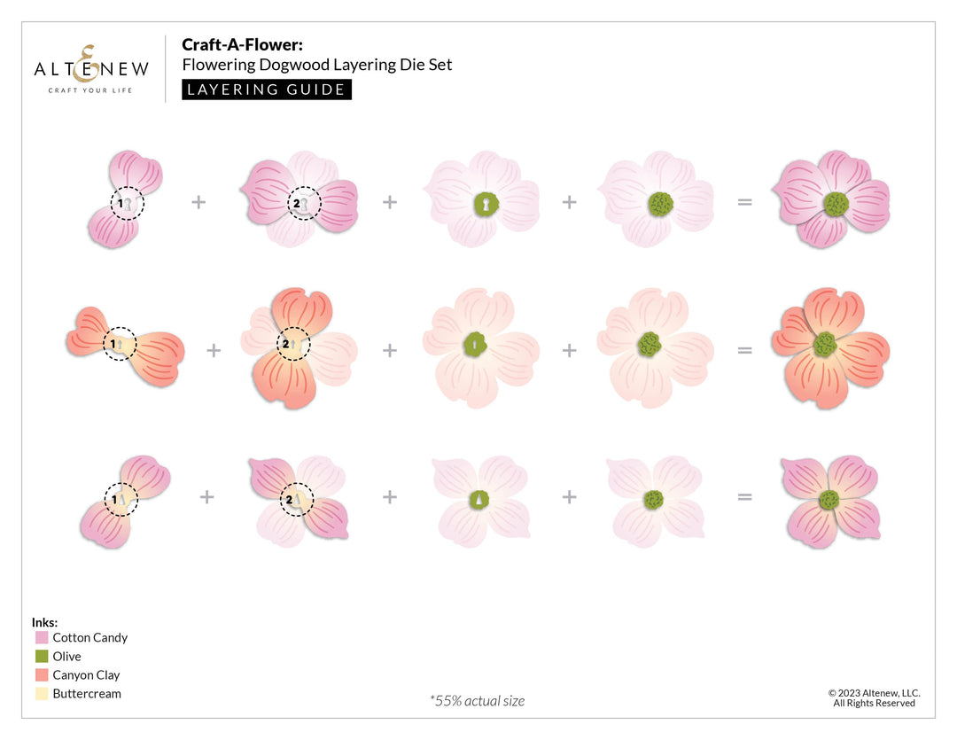 Part A-Glitz Art Craft Co.,LTD Dies Craft-A-Flower: Flowering Dogwood Layering Die Set