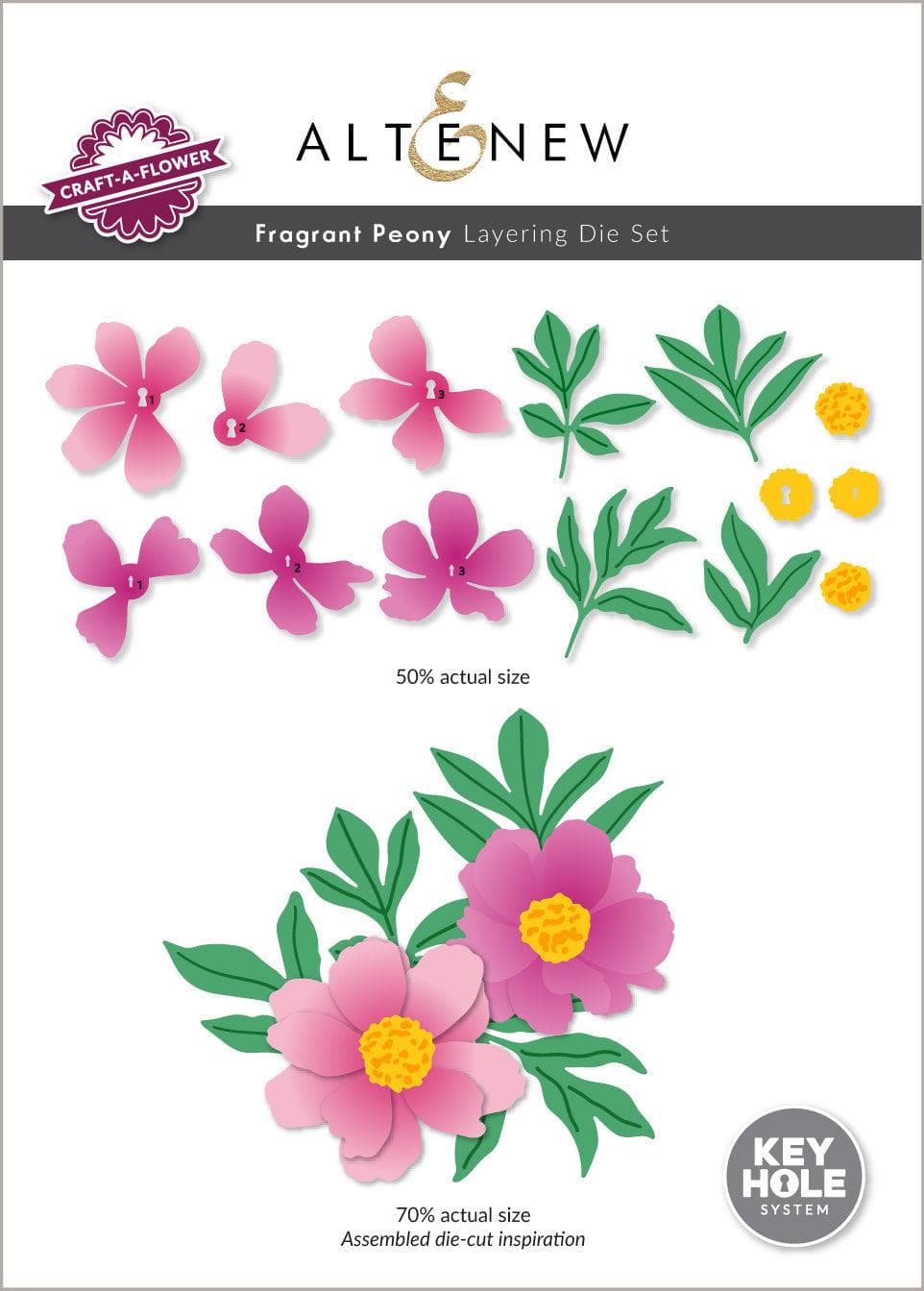 Part A-Glitz Art Craft Co.,LTD Dies Craft-A-Flower: Fragrant Peony Layering Die Set