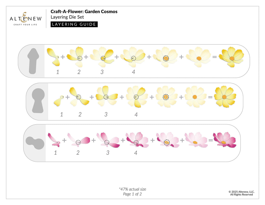Craft-A-Flower: Garden Cosmos Layering Die Set