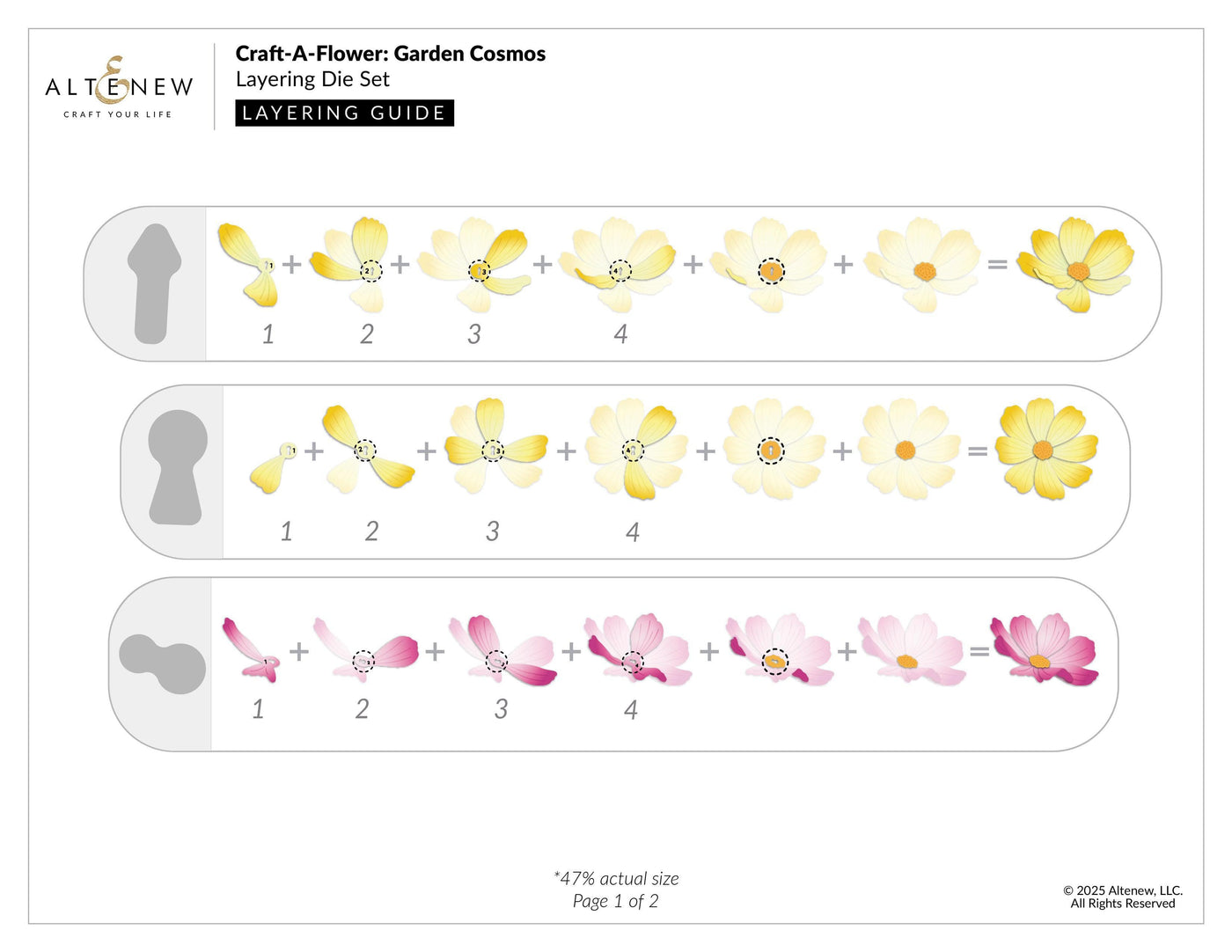 Craft-A-Flower: Garden Cosmos Layering Die Set