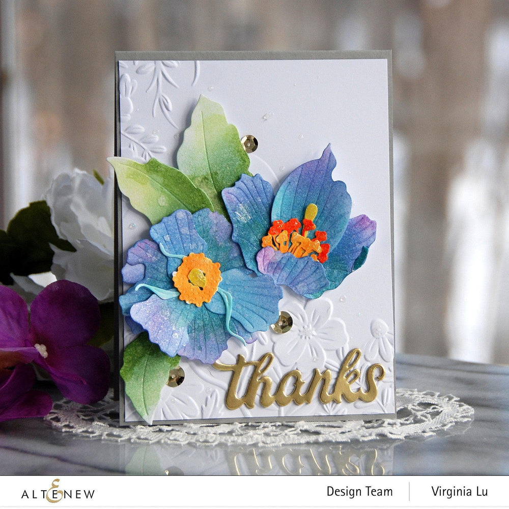 Part A-Glitz Art Craft Co.,LTD Dies Craft-A-Flower: Himalayan Blue Poppy Layering Die Set