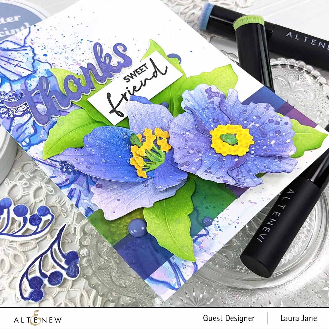 Part A-Glitz Art Craft Co.,LTD Dies Craft-A-Flower: Himalayan Blue Poppy Layering Die Set